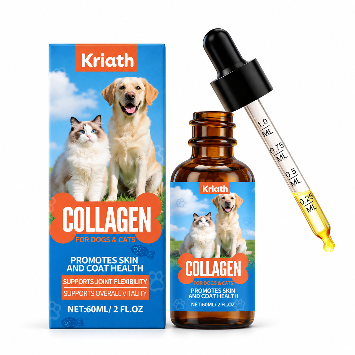 Kriath Collagen Liquid for Dogs & Cats