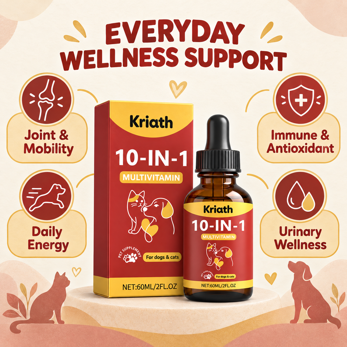 10-in-1 Multivitamin Liquid for Dogs & Cats