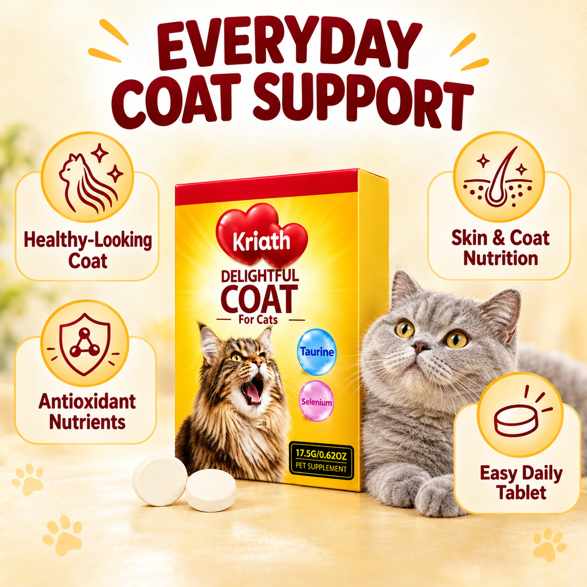 Delightful Coat Skin & Coat Tablets for Cats