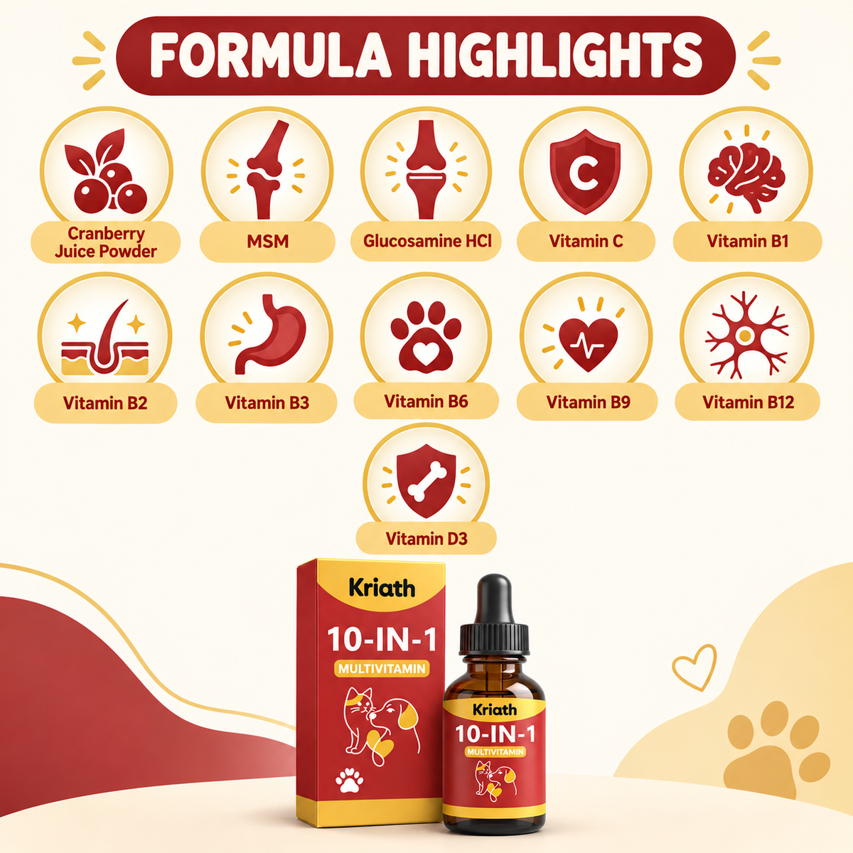 10-in-1 Multivitamin Liquid for Dogs & Cats