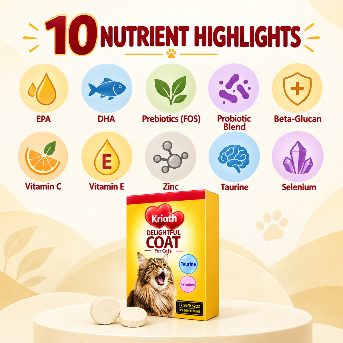 Delightful Coat Skin & Coat Tablets for Cats
