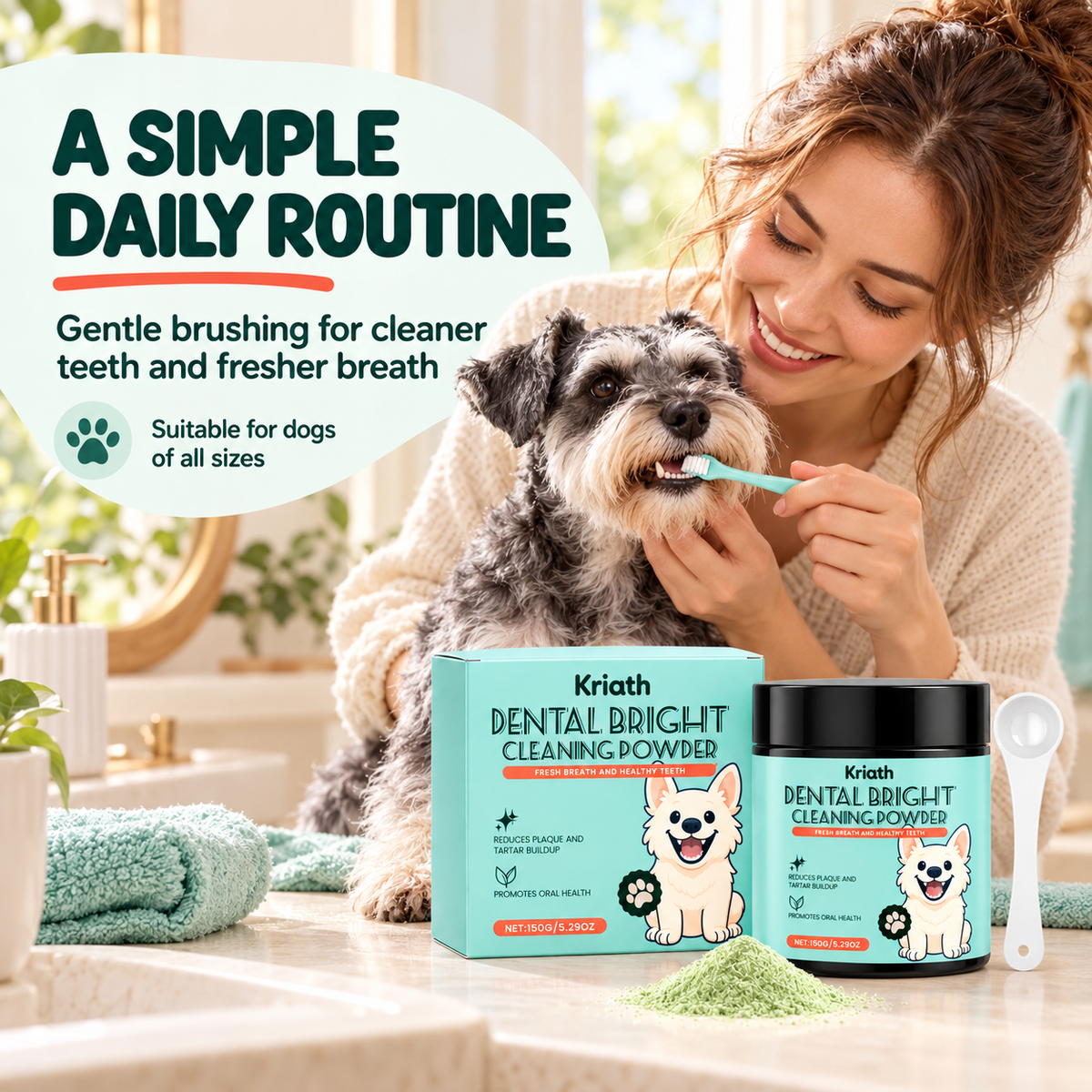 Dental Bright Cleaning Powder for Dogs
