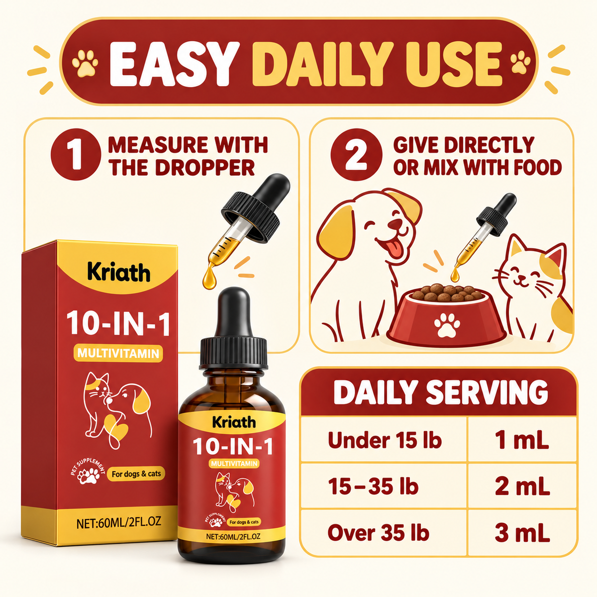 10-in-1 Multivitamin Liquid for Dogs & Cats