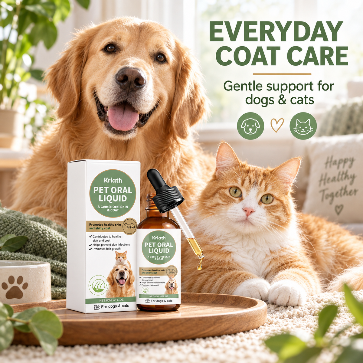 Kriath Pet Oral Liquid for Skin & Coat