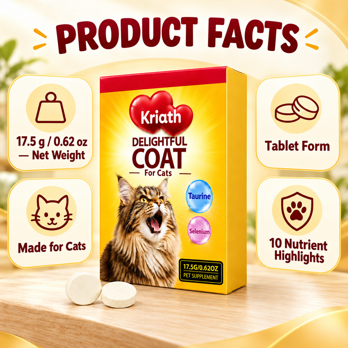 Delightful Coat Skin & Coat Tablets for Cats