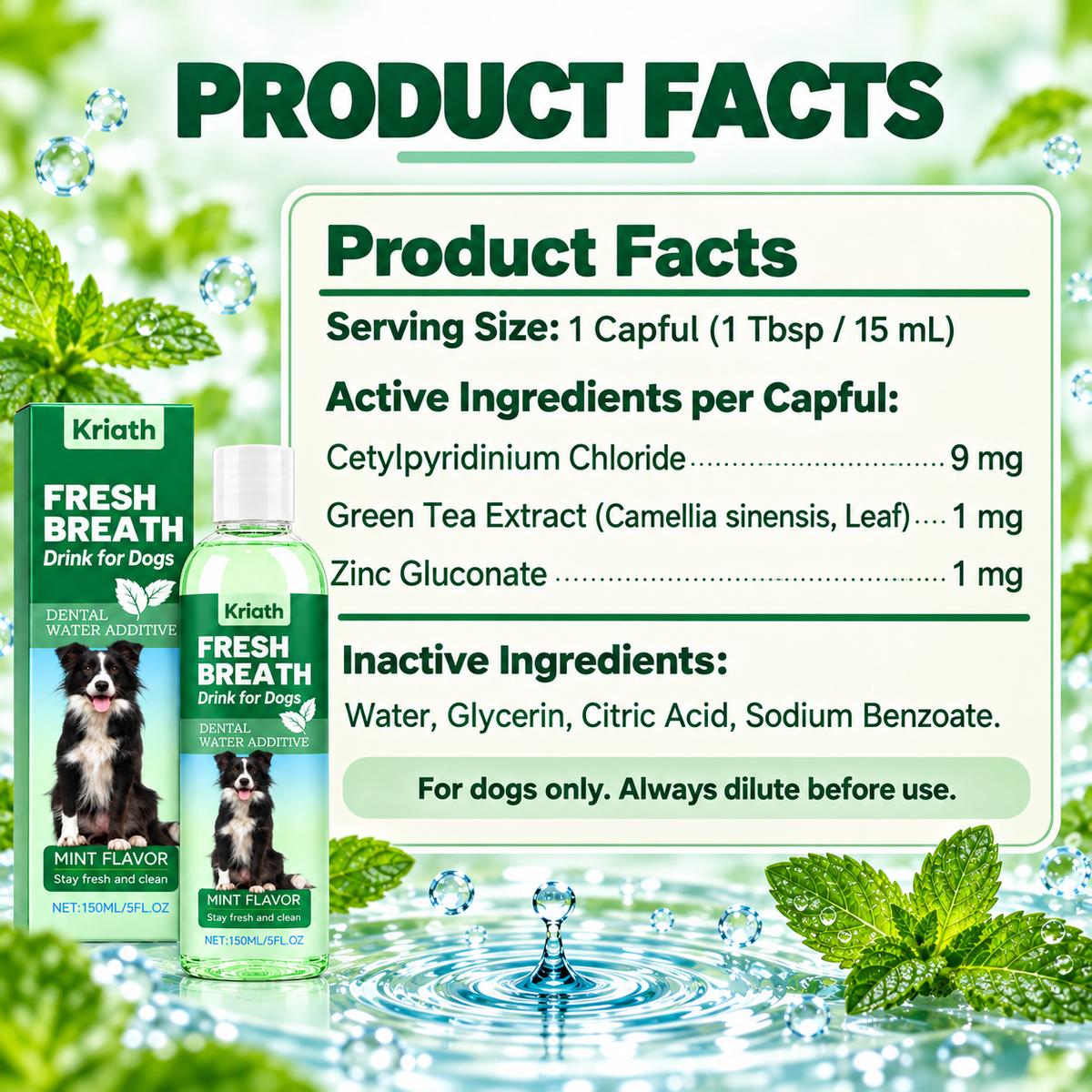 Fresh Breath Drink for Dogs