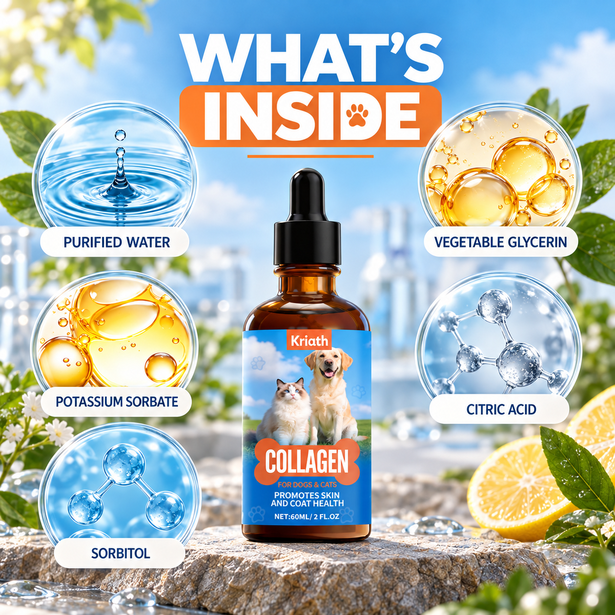 Kriath Collagen Liquid for Dogs & Cats