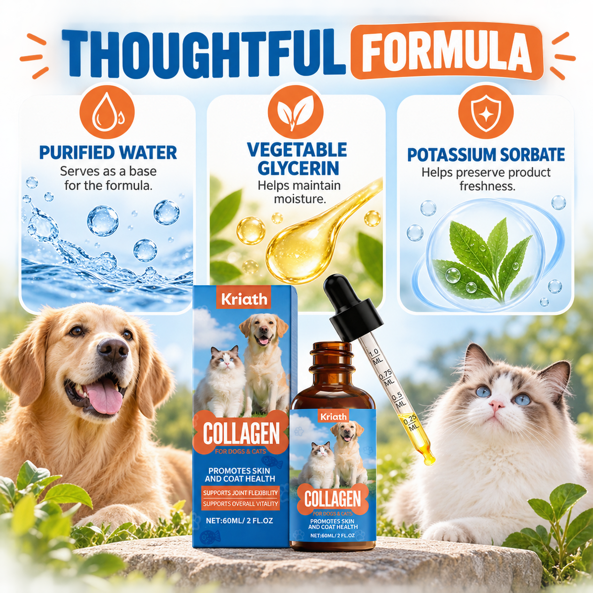 Kriath Collagen Liquid for Dogs & Cats
