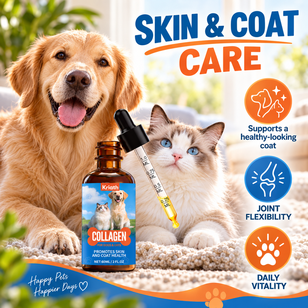 Kriath Collagen Liquid for Dogs & Cats