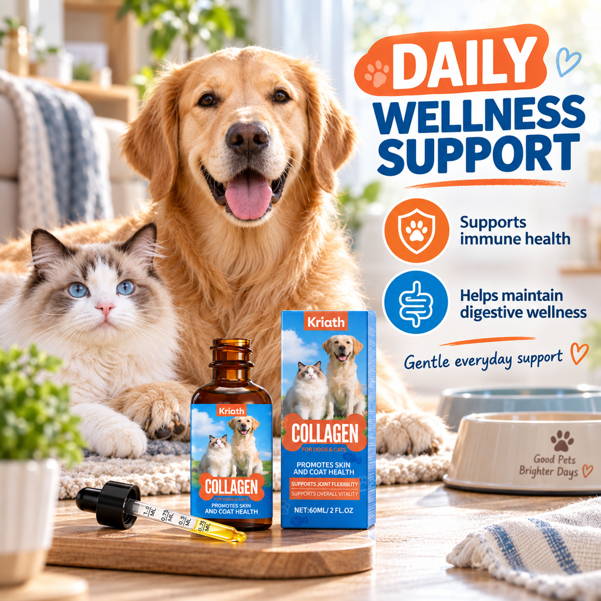 Kriath Collagen Liquid for Dogs & Cats