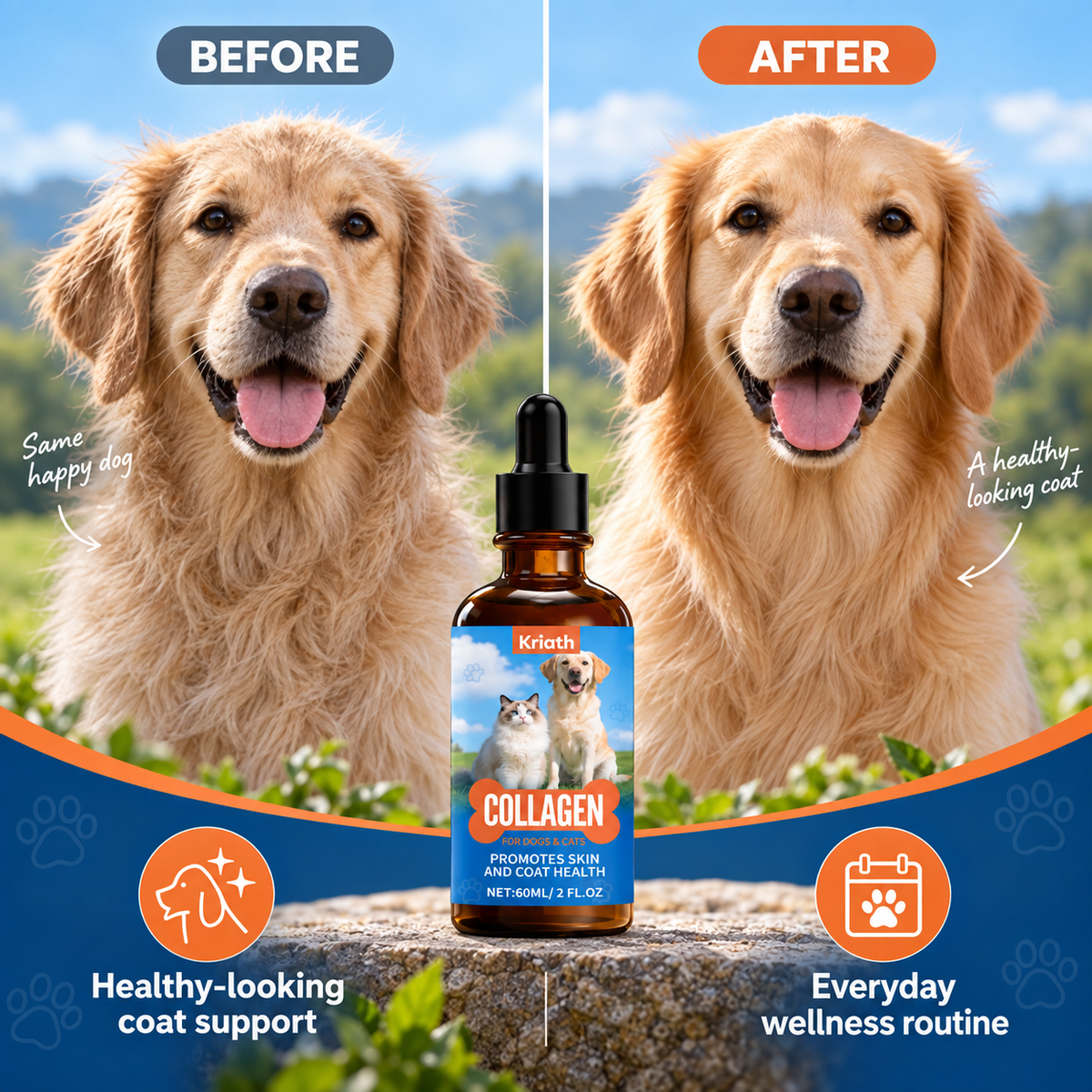 Kriath Collagen Liquid for Dogs & Cats