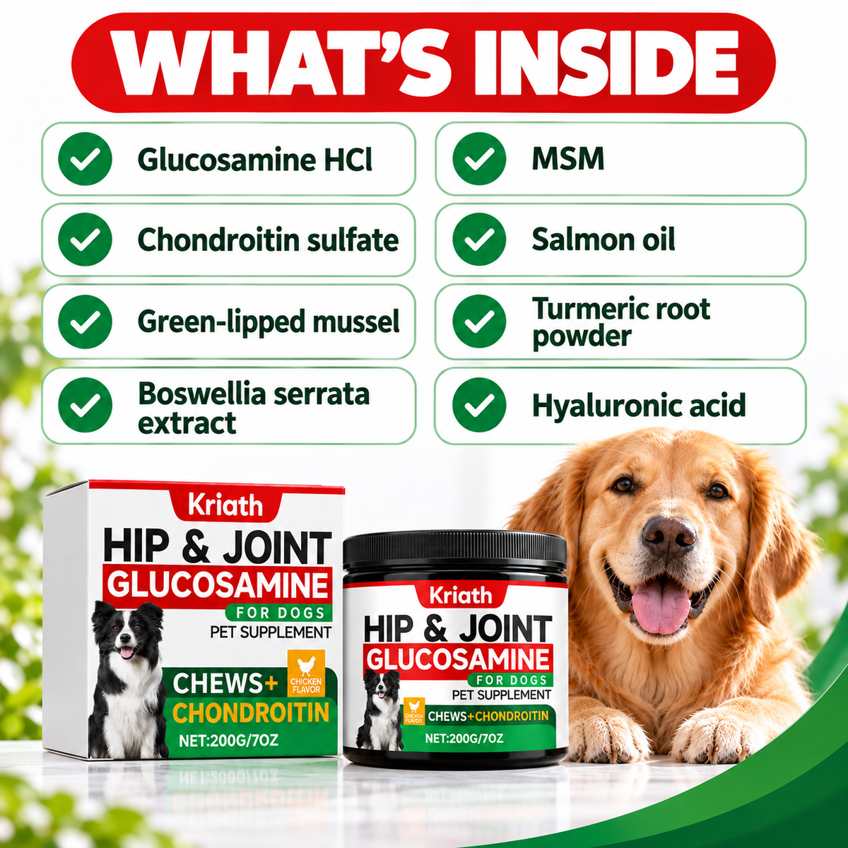 Hip & Joint Glucosamine Chews for Dogs