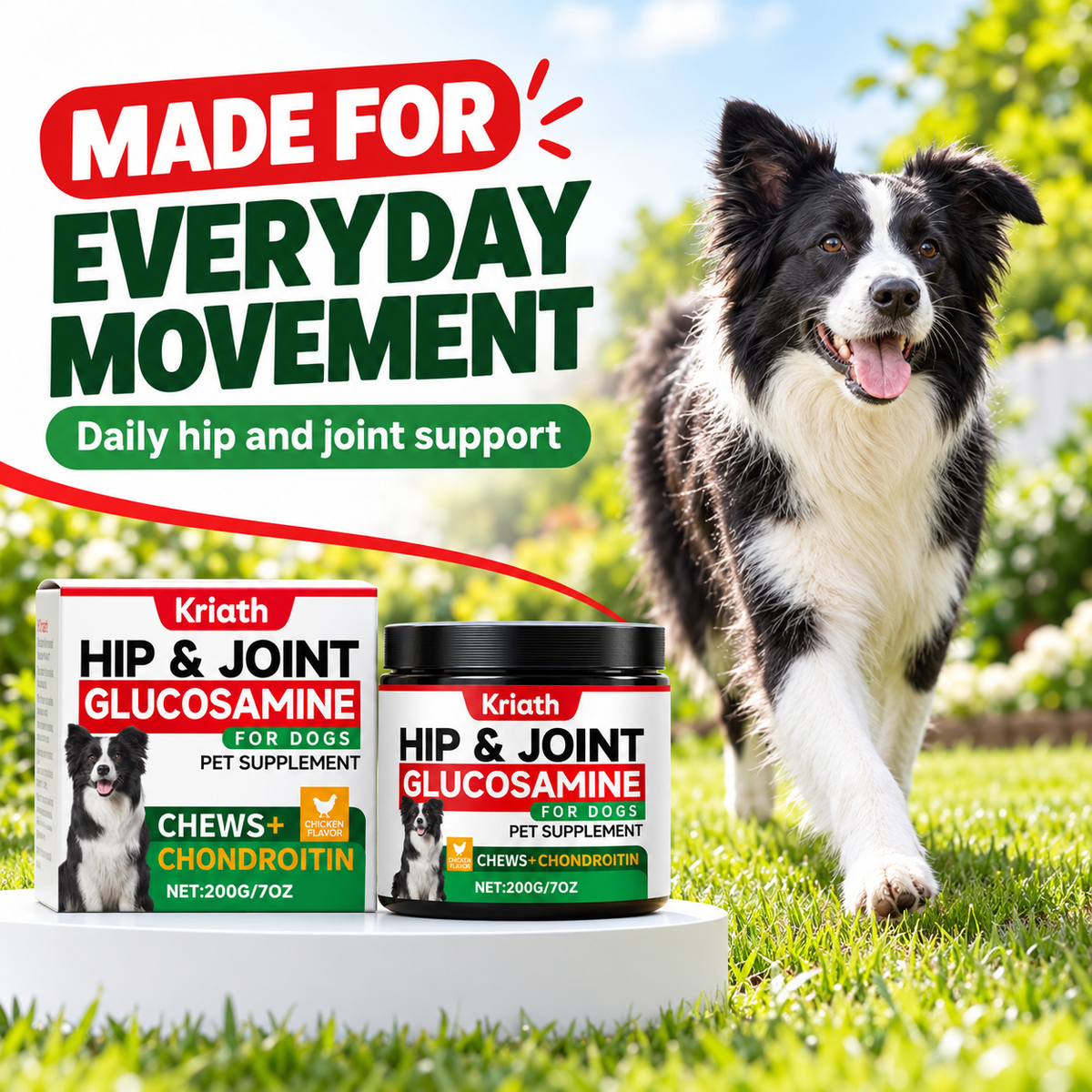 Hip & Joint Glucosamine Chews for Dogs