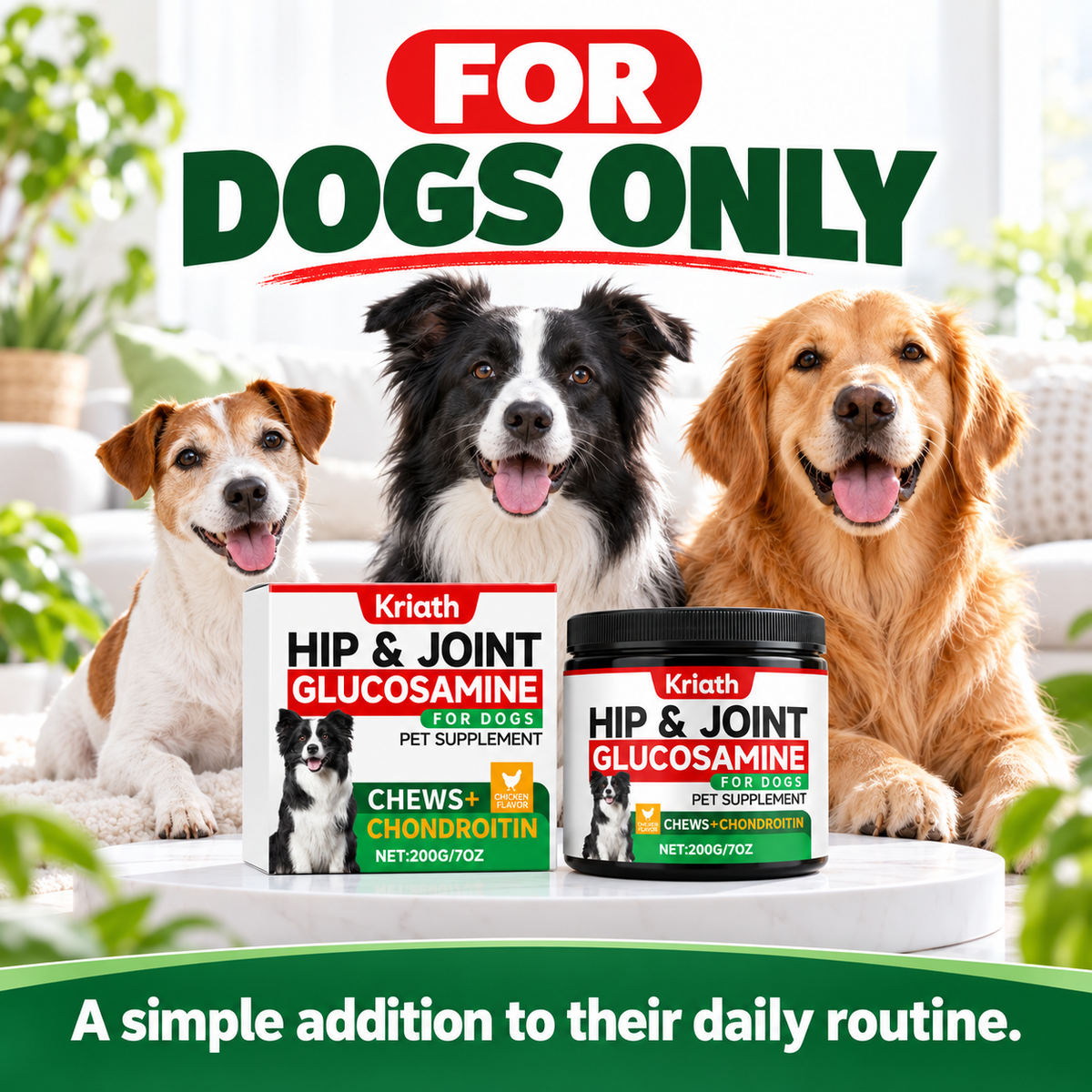 Hip & Joint Glucosamine Chews for Dogs