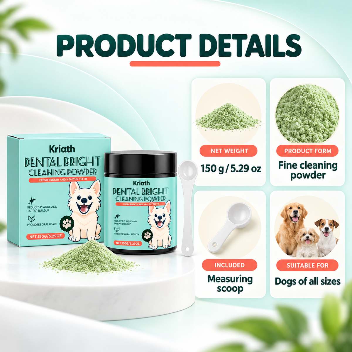 Dental Bright Cleaning Powder for Dogs