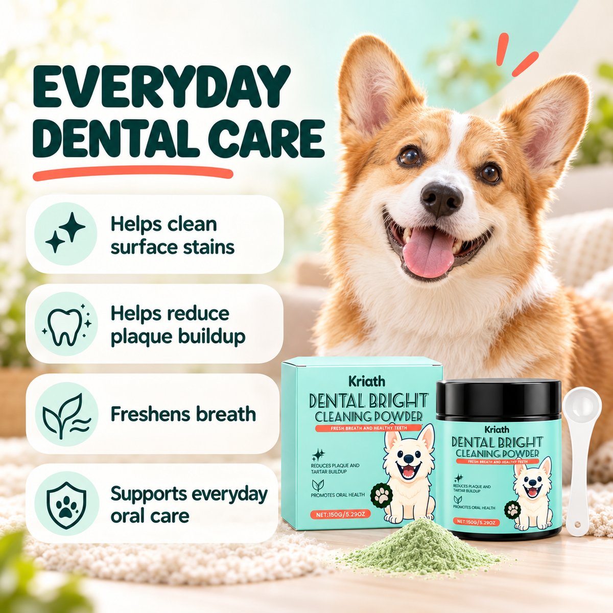 Dental Bright Cleaning Powder for Dogs